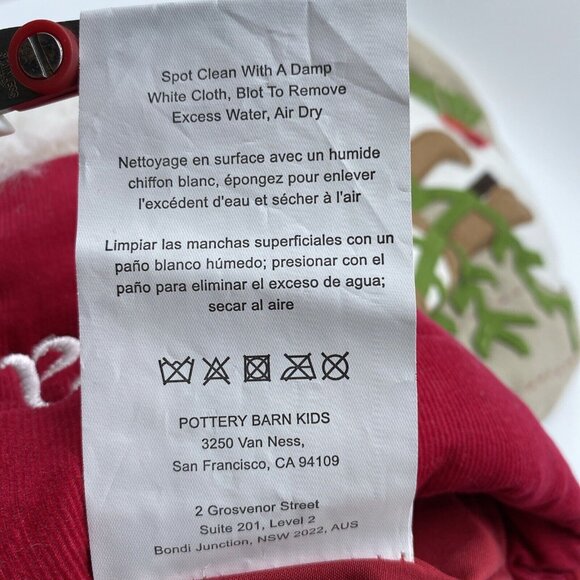 Pottery Barn Kids Papa Woodland Bear Stocking Holiday Christmas Quilted Xmas - Picture 10 of 12